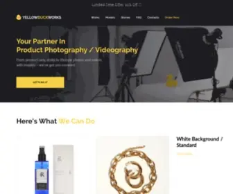 Yellowduckworks.com(Your One Stop Shop For eCommerce Product Photography) Screenshot