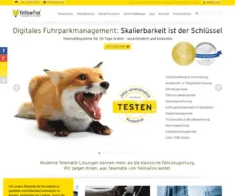Yellowfox.de(Fahrzeugtelematik und Flottentelematik von YellowFox) Screenshot