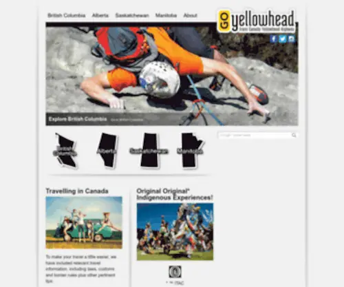 Yellowheadit.com(A travel guide to help you plan your next trip along the Yellowhead Highway) Screenshot