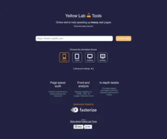 Yellowlab.tools(Yellow Lab Tools) Screenshot