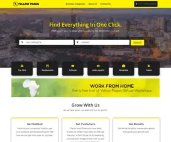 Yellowpageskenya.com(Yellow Pages Kenya) Screenshot