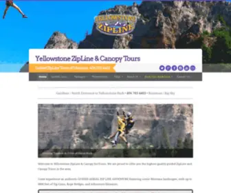 Yellowstonezip.com(Yellowstone Zipline Guided Adventure Tours of Bozeman) Screenshot