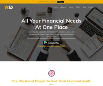 Yelonow.com(YeLo app is a financial service providing platform) Screenshot