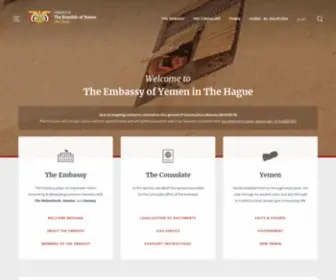 Yemenembassynl.org(The Embassy of Yemen in The Hague) Screenshot