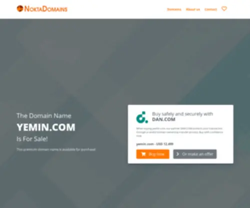 Yemin.com(Buy domain) Screenshot