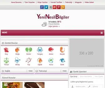 Yeninesilbilgiler.com(Yeni Nesil Bilgiler) Screenshot