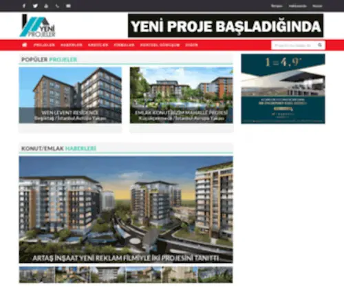 Yeniprojeler.com(Yeni konut projeleri) Screenshot