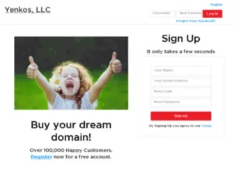 Yenkos.com(We backorder domain names) Screenshot