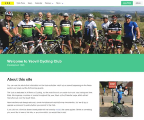 Yeovilcc.com(Yeovil Cycling Club) Screenshot