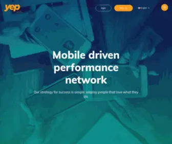 Yepads.com(Mobile driven performance networkOur strategy for success) Screenshot