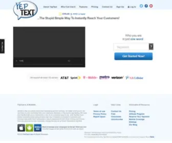 Yeptext.com(Text Message Marketing) Screenshot