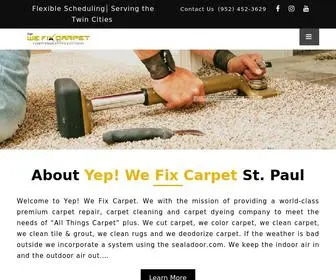 Yepwefixcarpetmn.com(Carpet Repair) Screenshot