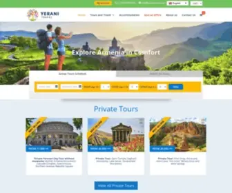 Yeranitravel.com(Yerani Travel offers group tours and private tours in Armenia to the most popular destinations) Screenshot