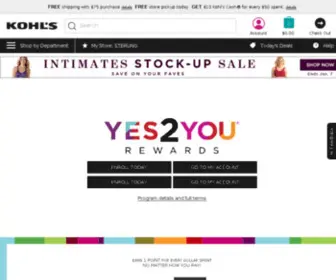 Yes2Yourewards.com(Kohl's Rewards) Screenshot