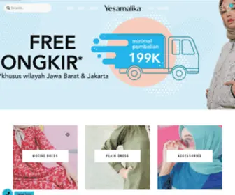 Yesamalika.co.id(Official Hijab Brand) Screenshot