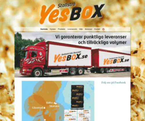 Yesbox.se(Sveriges ledande leverantör av stallströ spån torv torvmix och ridhusbottnar) Screenshot