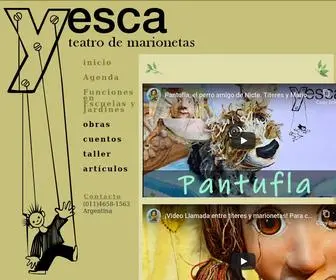 Yesca.com.ar(Yesca, teatro de títeres y marionetas) Screenshot