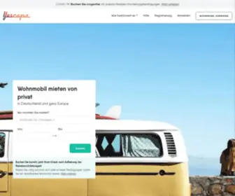 Yescapa.at(Wohnmobil mieten von privat in Österreich und ganz Europa) Screenshot