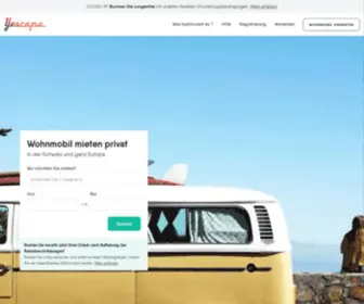 Yescapa.ch(Wohnmobil mieten von privat in der Schweiz und ganz Europa) Screenshot
