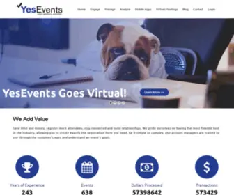 Yesevents.com(Yes Events) Screenshot