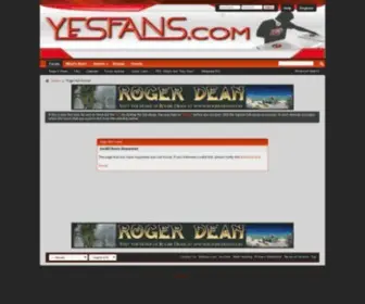 Yesfans.com(A place for YES fans) Screenshot