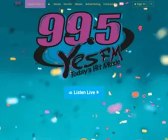 Yesfm.net(99.5 YES FM) Screenshot