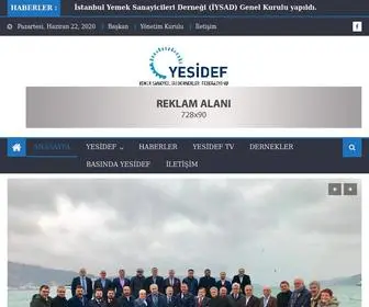 Yesidef.com(Yemek Sanayicileri Dernekleri Federasyonu) Screenshot