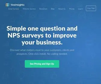 Yesinsights.com(Simple Surveys for Consumer Feedback) Screenshot