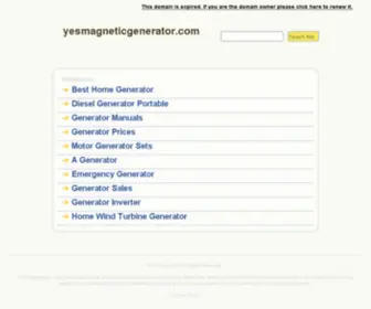 YesmagneticGenerator.com(Learn everything about magnetic generators) Screenshot