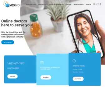 Yesmd.com(Canadian Online Doctors) Screenshot