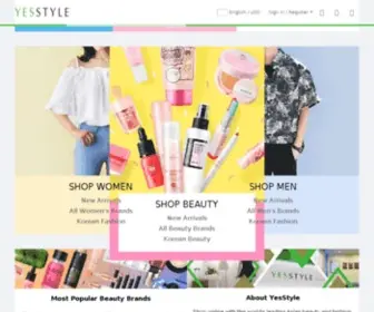 Yesstyle.co.uk(Shop Asian Fashion) Screenshot