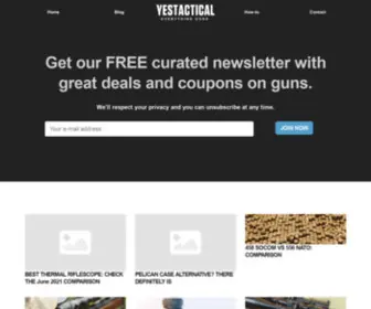 Yestactical.com(Scopes, guns, boots and other tactical stuff in-between) Screenshot