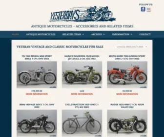 Yesterdays.nl(Antique Motorcycles) Screenshot