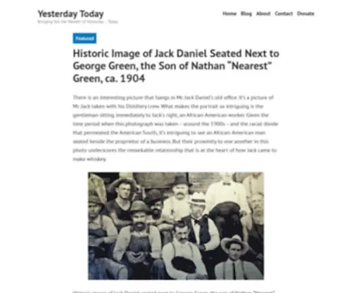 Yesterdaytoday.net(Yesterday Today) Screenshot