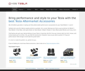 Yestesla.com(Bring Style to your Tesla with the Best Tesla Aftermarket Accessories) Screenshot