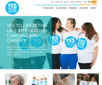 Yestolife.org.uk(Yes To Life) Screenshot