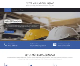 Yetermuhendislik.com(YETER MÜHENDİSLİK İNŞAAT) Screenshot