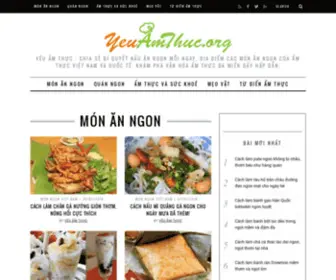 Yeuamthuc.org(Chia sẻ cách nấu món ăn ngon) Screenshot