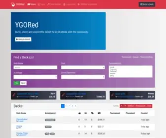 Ygored.com(Yu-Gi-Oh Decks) Screenshot