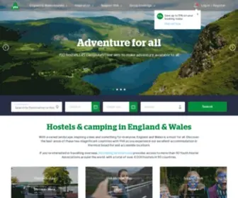 Yhabooking.org.uk(Hostels, camping and glamping) Screenshot