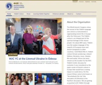Yiddishcenter.org(International Yiddish Center Vilnus) Screenshot