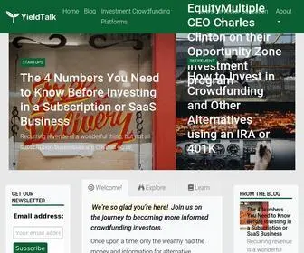 Yieldtalk.com(Informed Investment Crowdfunding) Screenshot