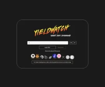 Yieldwatch.net(DeFi dashboard) Screenshot