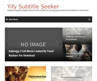 Yifysubtitleseeker.in(Subtitles Download) Screenshot