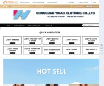 Yihaofashion.cn(Dongguan Humen Yihao Fashion Co) Screenshot