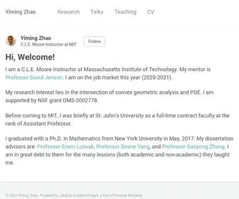 Yimingzhao.net(Hi, Welcome) Screenshot