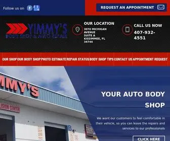 Yimmysbodyshop.com(We Offer Auto Body Repair in the KissimmeeArea) Screenshot