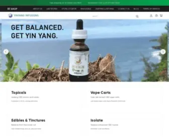 Yinyanginfusions.com(CBD products for sale by Yin Yang) Screenshot