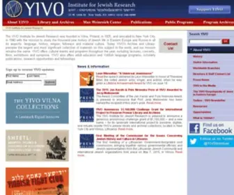 Yivo.org(YIVO Institute for Jewish Research) Screenshot