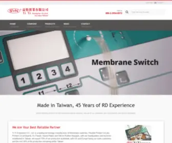 Yiyisyn.com.tw(Membrane switch and flexible printed circuit top quality manufacturing) Screenshot